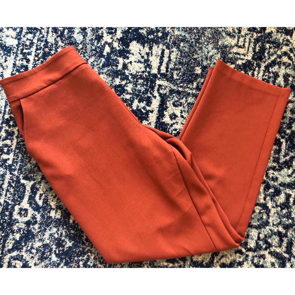 Orange cropped dress pants F21 small